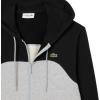 imageLacoste mens Classic Fit Colorblock Zip SweatshirtGray  Black