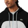 imageLacoste mens Classic Fit Colorblock Zip SweatshirtGray  Black