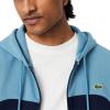 imageLacoste mens Classic Fit Colorblock Zip SweatshirtNavy Blue  Dark Blue   Light Blue