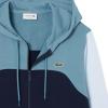 imageLacoste mens Classic Fit Colorblock Zip SweatshirtNavy Blue  Dark Blue   Light Blue