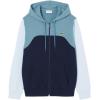 imageLacoste mens Classic Fit Colorblock Zip SweatshirtNavy Blue  Dark Blue   Light Blue