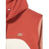 imageLacoste mens Classic Fit Colorblock Zip SweatshirtOff White  Maroon   Clay