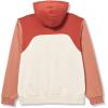 imageLacoste mens Classic Fit Colorblock Zip SweatshirtOff White  Maroon   Clay