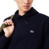 imageLacoste mens Mens Long Sleeve Solid Pop Over SweaterSweatshirtNavy Blue