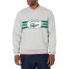 imageLacoste Mens Classic Fit Chest Croc Crew Neck SweatshirtSilver Chine