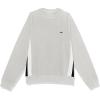 imageLacoste Mens Long Sleeve Relaxed Fit Colorblocked Crewneck SweatshirtSilver ChineBlackwhite