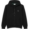 imageLacoste Mens NonBrushed Fleece Half Zip HoodieBlack