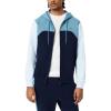 imageLacoste mens Classic Fit Colorblock Zip SweatshirtNavy Blue  Dark Blue   Light Blue