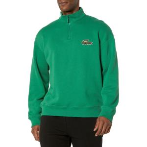 imageLacoste Mens High Neck Organic Cotton Zip Up SweatshirtRoquette