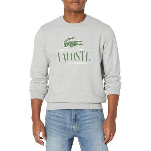 imageLacoste Mens Large Croc Graphic Crew Neck SweatshirtArgent Chine
