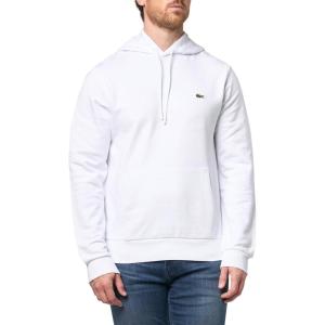imageLacoste Mens NonBrushed Fleece HoodieWhite