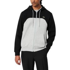 imageLacoste mens Classic Fit Colorblock Zip SweatshirtGray  Black