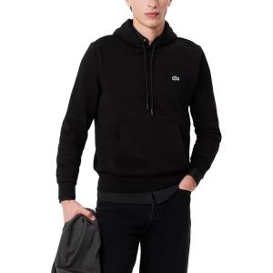 imageLacoste mens Mens Long Sleeve Solid Pop Over SweaterSweatshirtBlack