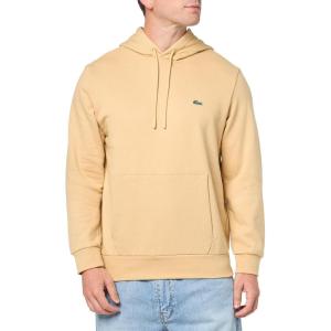 imageLacoste mens Mens Long Sleeve Solid Pop Over SweaterSweatshirtCroissant