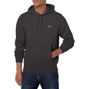 imageLacoste mens Mens Long Sleeve Solid Pop Over SweaterSweatshirtDark Grey