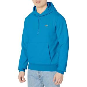 imageLacoste mens Mens Long Sleeve Solid Pop Over SweaterSweatshirtHilo Blue