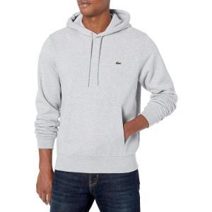 imageLacoste mens Mens Long Sleeve Solid Pop Over SweaterSweatshirtLight Grey
