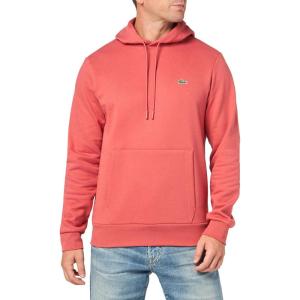 imageLacoste mens Mens Long Sleeve Solid Pop Over SweaterSweatshirtSierra Red