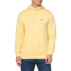 imageLacoste mens Mens Long Sleeve Solid Pop Over SweaterSweatshirtYellow