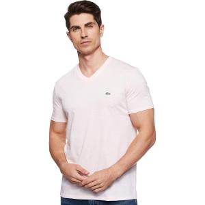 imageYellow Pima Cotton VNeck TShirt by LacosteFlamingo