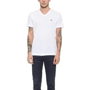 imageYellow Pima Cotton VNeck TShirt by LacosteWhite