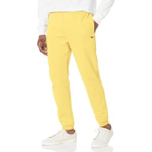 imageLacoste Mens Solid Fleece Jogger SweatpantsYellow