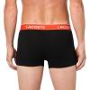 imageLacoste Mens Cotton Stretch Essentials Trunks 5Pack Amazon ExclusivesBlackDesinvotteFlamingoDelphiniumOliveSesame