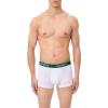 imageLacoste Mens Cotton Stretch Essentials Trunks 5Pack Amazon ExclusivesBlackWhiteSilver Chine