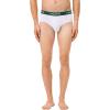 imageLacoste mens Cotton Stretch Essentials Briefs 5pack Amazon ExclusivesBlackWhiteSilver Chine