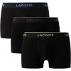 imageLacoste Mens Cotton Stretch Essentials Trunks 3Pack Amazon ExclusivesBlackVaporousOliveSesame