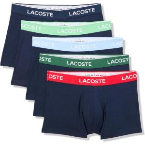 imageLacoste Mens Cotton Stretch Essentials Trunks 5Pack Amazon ExclusivesNavy BlueOverviewLiamon
