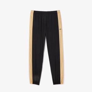 imageLacoste Mens Core Collection Regular Fit Track PantsBlackCroissantFlour