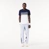 imageLacoste Mens Sport Ultra Dry Piqu Tennis TShirtWhiteNavy Blue