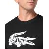 imageLacoste Mens Ultra Dry XXL Logo Sport TShirtBlack  Logo White