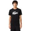 imageLacoste Mens Ultra Dry XXL Logo Sport TShirtBlack  Logo White