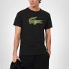 imageLacoste Mens Ultra Dry XXL Logo Sport TShirtBlackKhaki