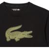 imageLacoste Mens Ultra Dry XXL Logo Sport TShirtBlackKhaki