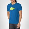 imageLacoste Mens Ultra Dry XXL Logo Sport TShirtBlue  Yellow