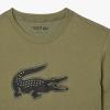 imageLacoste Mens Ultra Dry XXL Logo Sport TShirtKhakiBlack