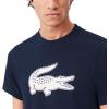imageLacoste Mens Ultra Dry XXL Logo Sport TShirtNavy Blue  White