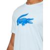 imageLacoste Mens Ultra Dry XXL Logo Sport TShirtRill BlueGipsy Blue