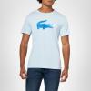 imageLacoste Mens Ultra Dry XXL Logo Sport TShirtRill BlueGipsy Blue