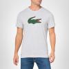 imageLacoste Mens Ultra Dry XXL Logo Sport TShirtSilver ChineGreenWhite