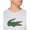 imageLacoste Mens Ultra Dry XXL Logo Sport TShirtSilver ChineGreenWhite