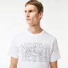 imageLacoste Mens Ultra Dry XXL Logo Sport TShirtWhite Lacoste Croc Print