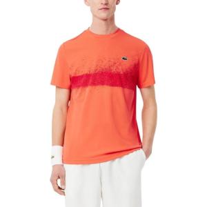 imageLacoste Mens Sport Tennis X Novak Djokovic TShirtMango Tree RedGrenadine Red