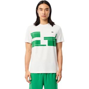 imageLacoste Mens Sport Tennis X Novak Djokovic TShirtWhiteFluorine Green