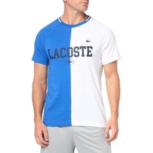 imageLacoste Mens Sport Ultra Dry Piqu Tennis TShirtLadigue BlueWhite