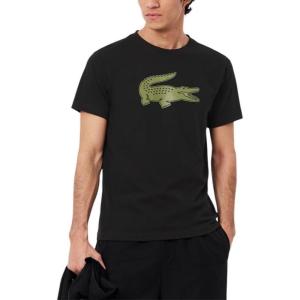 imageLacoste Mens Ultra Dry XXL Logo Sport TShirtBlackKhaki