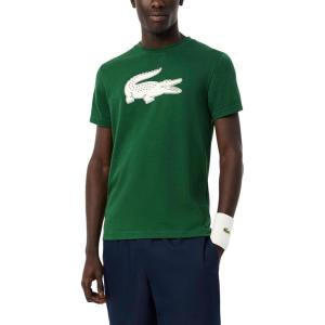 imageLacoste Mens Ultra Dry XXL Logo Sport TShirtGreenFlour